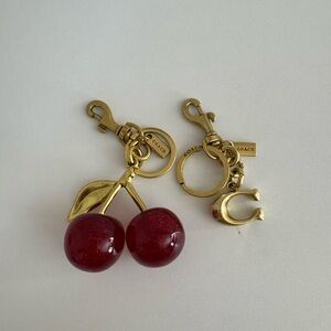 Cherry bag charm & C bag charm